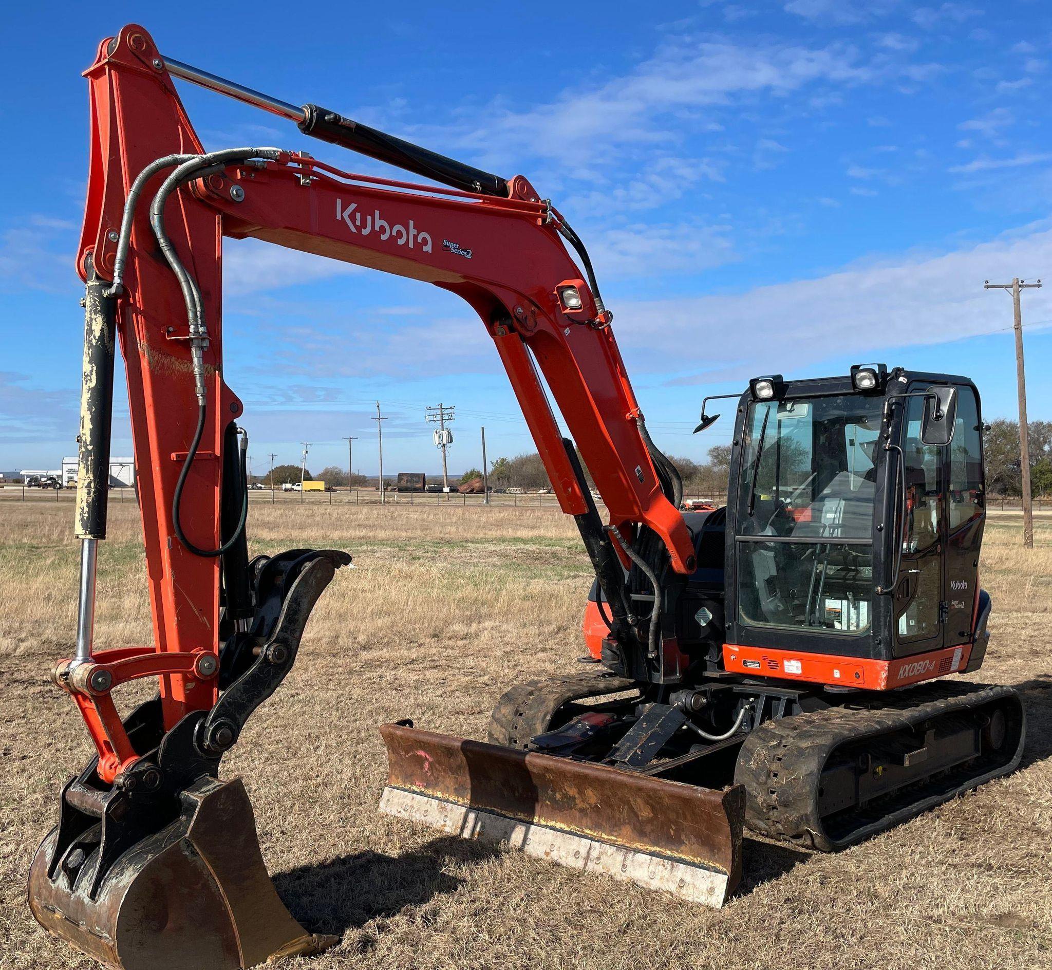 2020 Kubota KX080-4S2 mini excavator